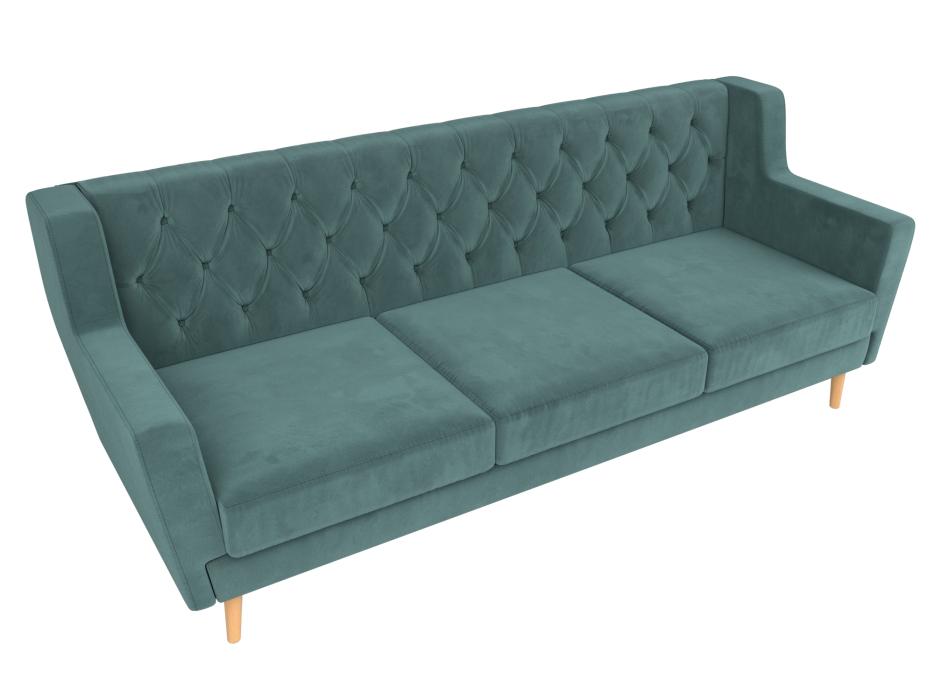 Диваны прямые кухонные, Прямой диван Брайтон 3 Люкс, велюр