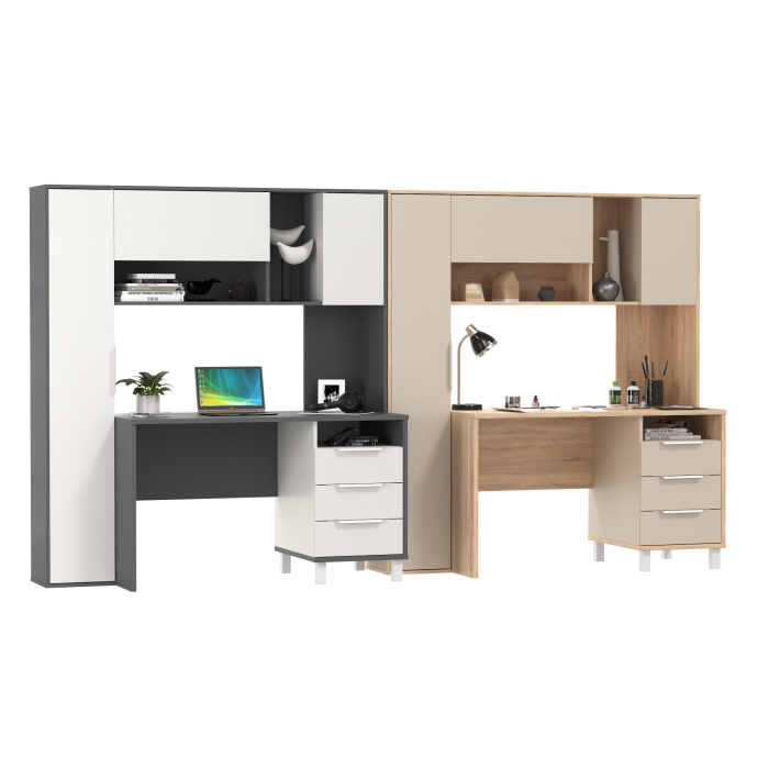 Детские столы, Компьютерные столы для домашнего офиса с тумбочками Комфорт 12.95N