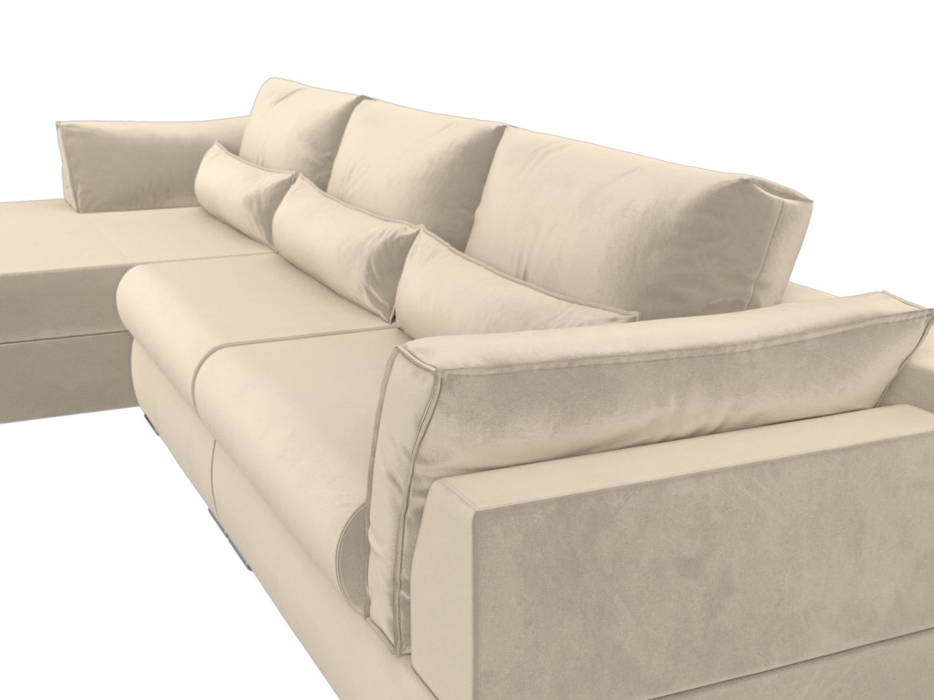 Диваны угловые в гостиную, Угловой диван Пекин Long угол левый, НПБ, микровельвет