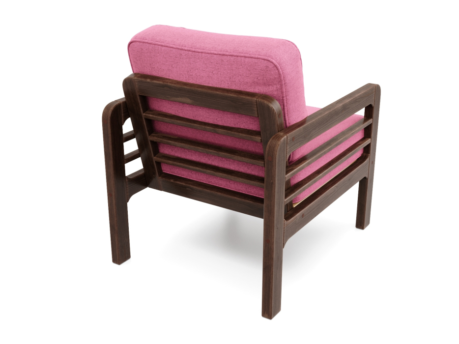 Кресло для отдыха, Кресло Бергер, орех/ткань рогожка