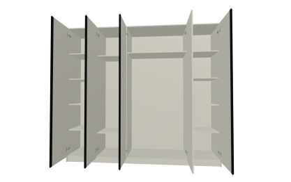 Спальня Букле Шкаф 5-дв (штанга+полки)