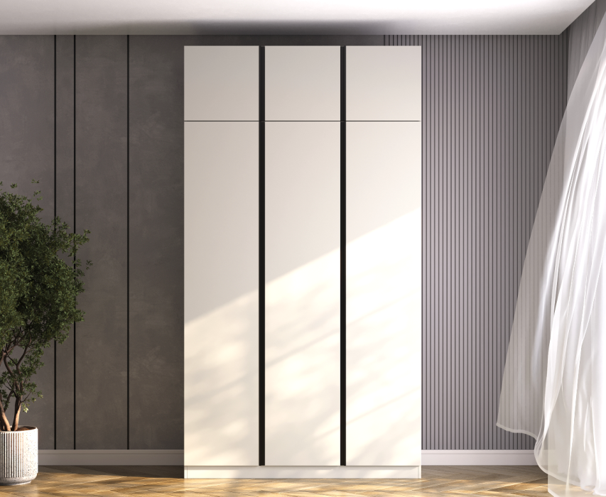 Шкафы распашные, Спальня Букле Шкаф 3-дв (штанга+полки) *антресоль 350мм