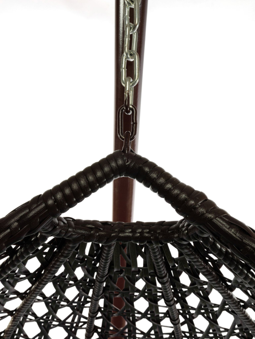 Подвесные кресла, Подвесное кресло КАПЛЯ ЛЮКС с ротангом коричневое