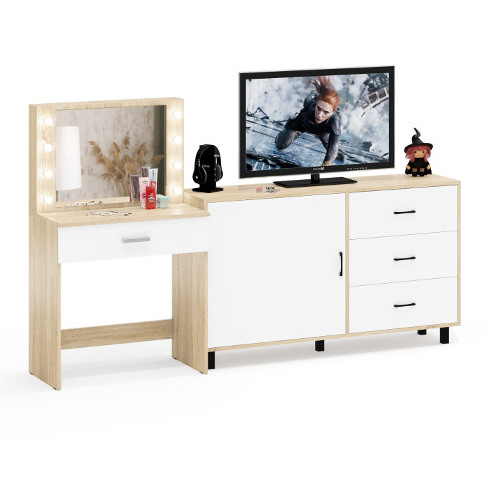 Туалетные столики, Комод ящики и дверка 122-1504 и туалетный столик с подсветкой СТ-4