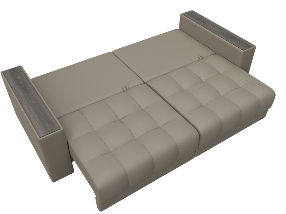 Диваны еврокнижки, Диван прямой с декором Лига-049 НПБ, экокожа GRIFON