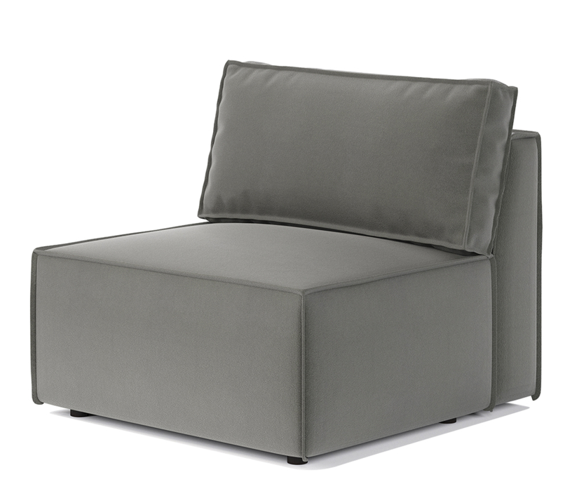 Диван  кровать трансформер, Диван прямой модульный Гамма с пуфом