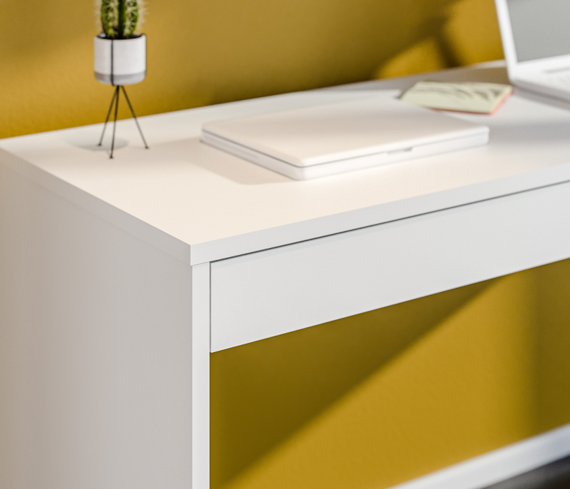 Прямые компьютерные столы, Стол Мика СБ-3310 Белый