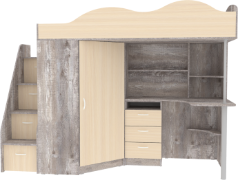 Кровать чердак Пионер, Бетон