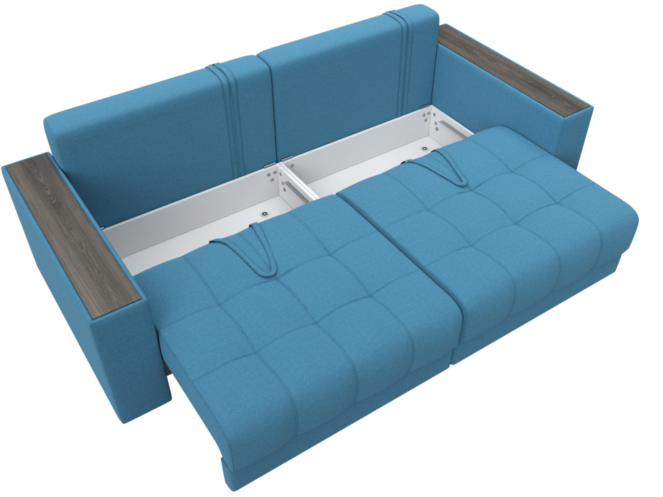 Диваны еврокнижки, Диван прямой с декором Лига-049 НПБ, рогожка Амур