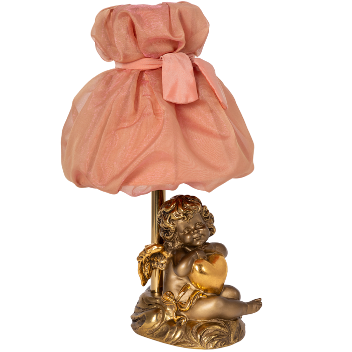 Настольная лампа, Настольная лампа Сердце Купидона Мадлен Бронза