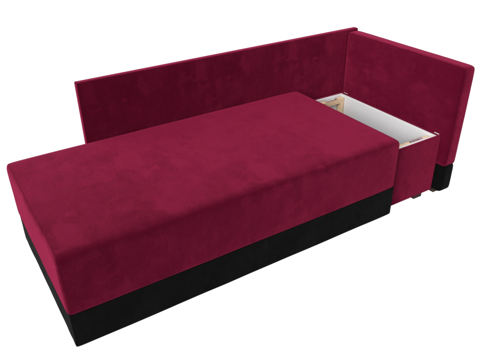 Кушетка диван, Кушетка Никас правая, микровельвет