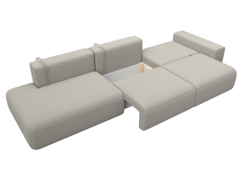 Диван прямой Лига-036 НПБ Модерн Лонг подлокотник справа, рогожка Амур