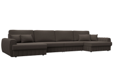 Диваны угловые в гостиную, Диван П-образный Лига-057 НПБ Лонг, рогожка Амур