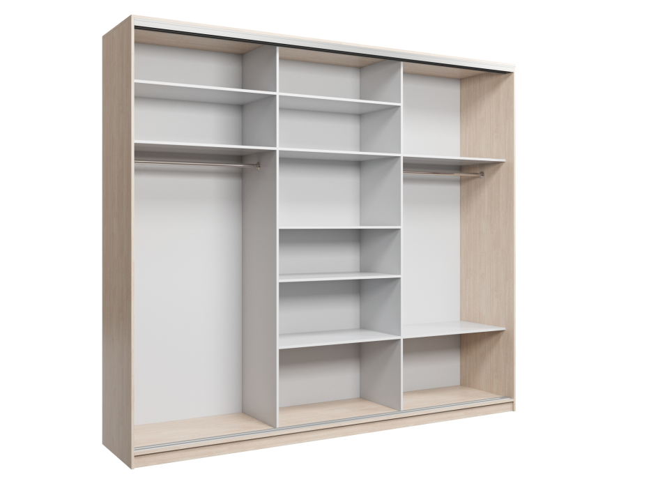 Шкафы-купе, Шкаф-купе Айсберг 270 ШАМОНИ ТЕМНЫЙ (белый/комбинированный)