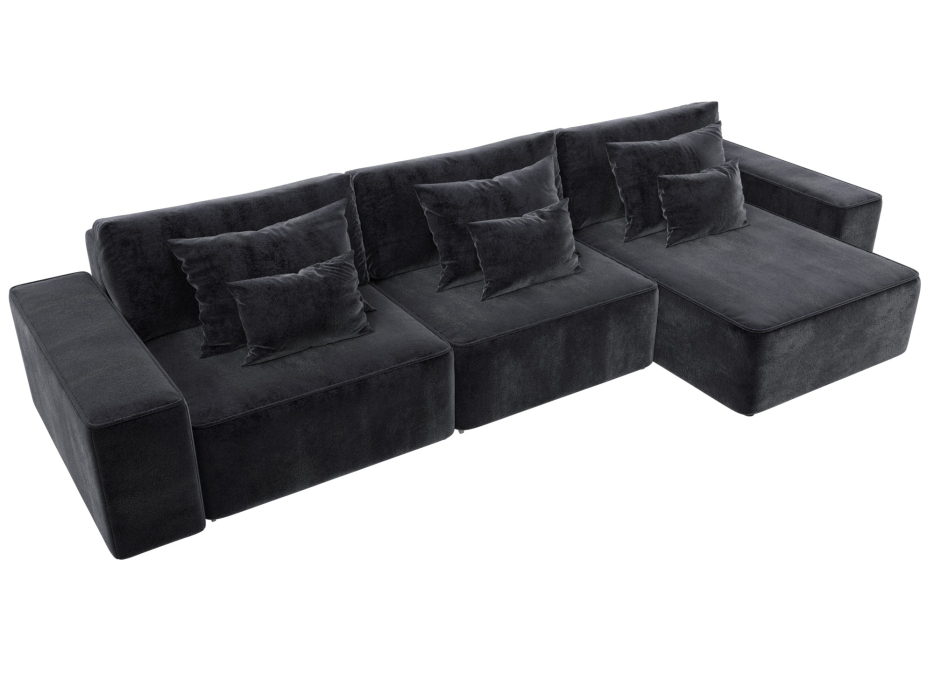 Диваны угловые в гостиную, Диван угловой Лига-074 угол универсальный, велюр TOWER