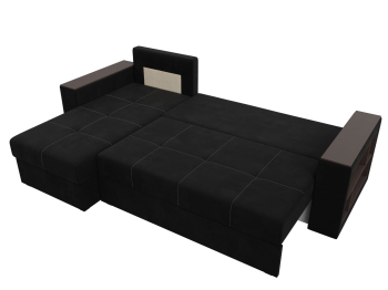 Диван угловой Дубай Лайт, микровельвет, левый угол