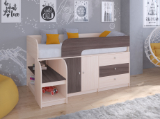 Кровати-чердаки, Кровать-чердак Астра 9 V1 Дуб молочный