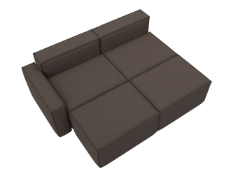 Диван угловой модульный Лига-063 угол левый, рогожка Амур