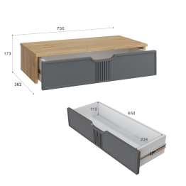 Тумба подвесная Эмилия ЭЛ-22