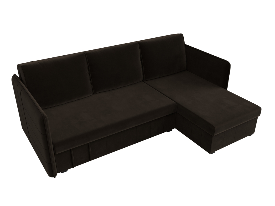 Диваны угловые в гостиную, Диван угловой Слим универсальный угол, микровельвет