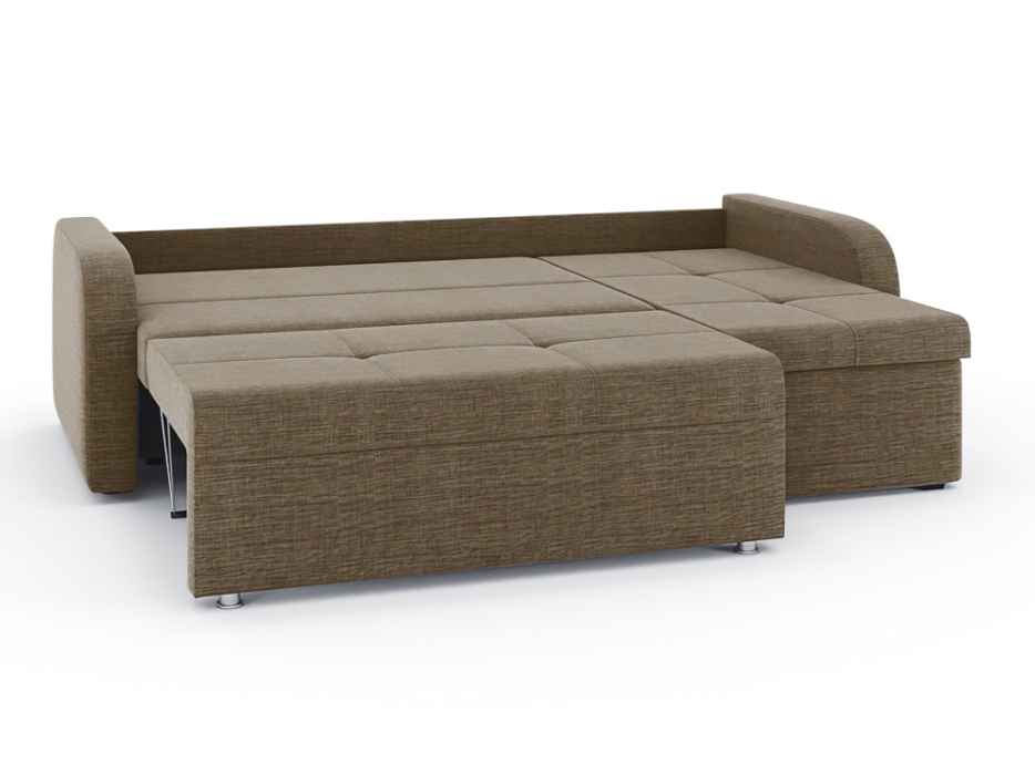 Диваны угловые в гостиную, Диван-кровать угловой Мини Люкс трехсекционная еврокнижка, рогожка Люкс