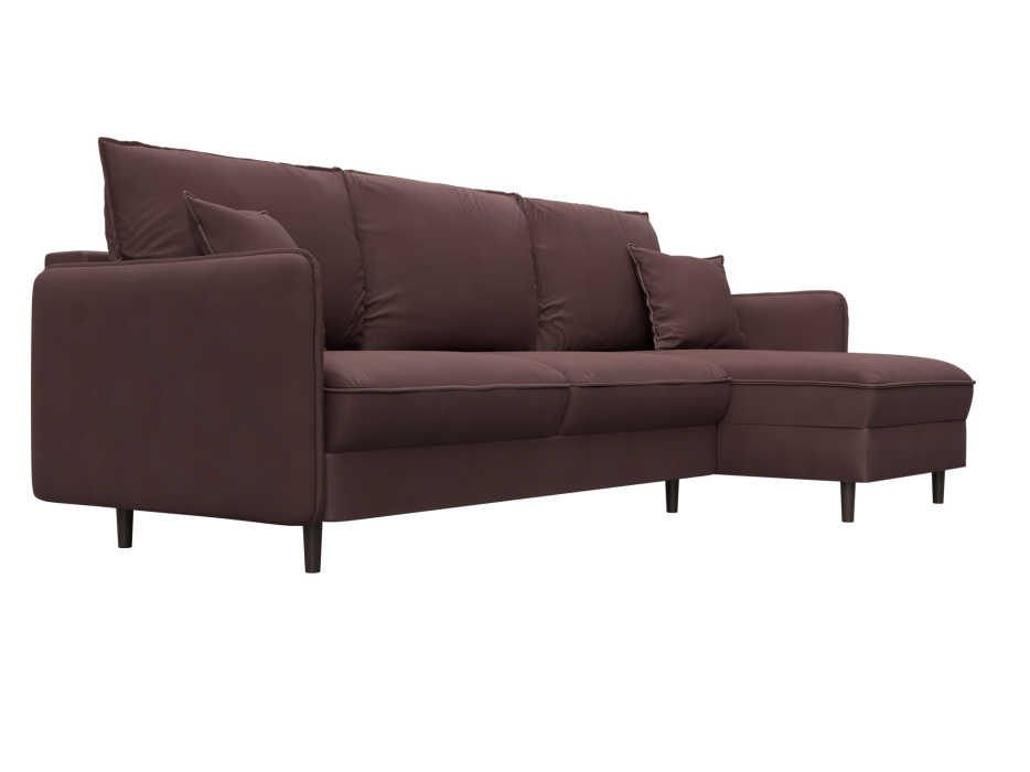 Диваны угловые в гостиную, Диван угловой Лига-064 НПБ угол универсальный, замша JOLY