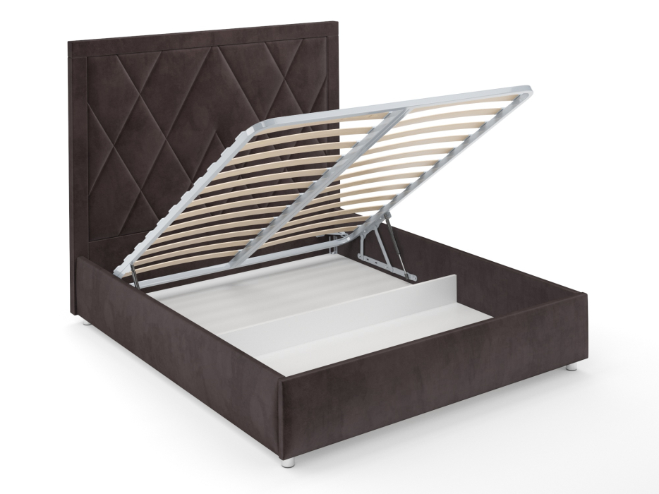 Мягкая кровать, Кровать Треви 140 см (Бархат)