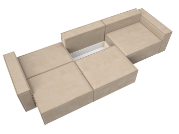 Прямой диван Куба лонг, велюр