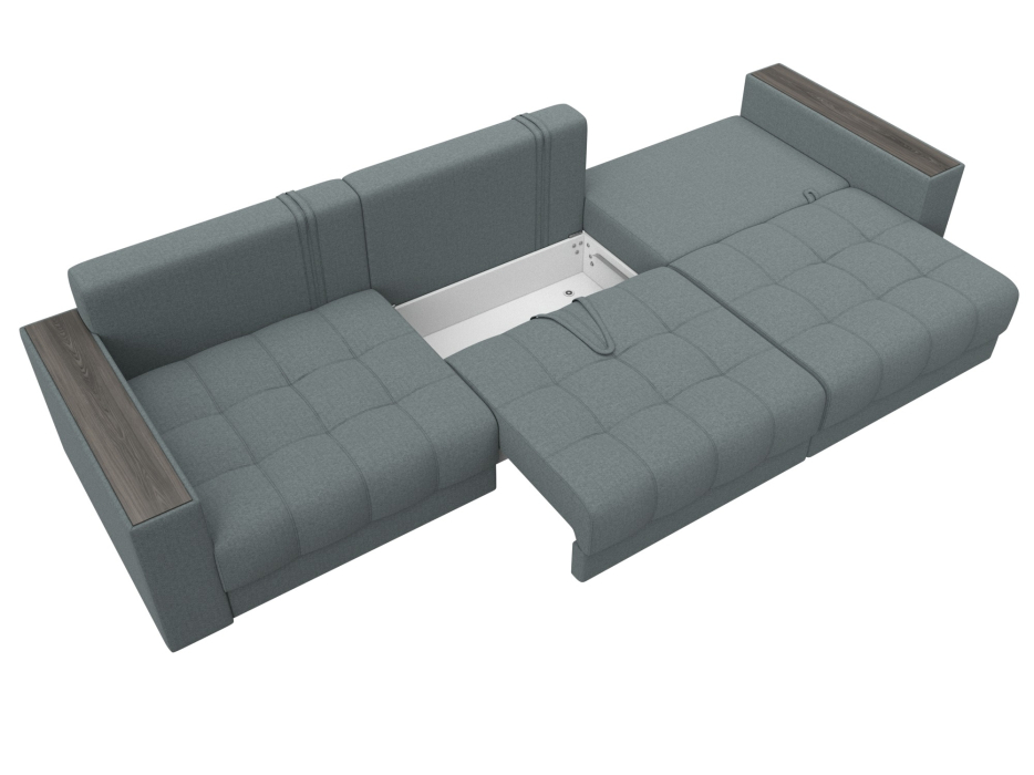 Дизайнерские диваны для гостиной, Диван прямой с декором Лига-049 НПБ Лонг, рогожка Амур