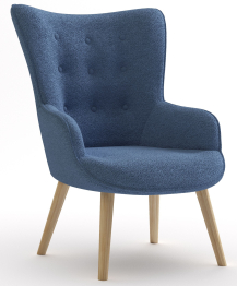 Кресло интерьерное Шелли, искусственный мех