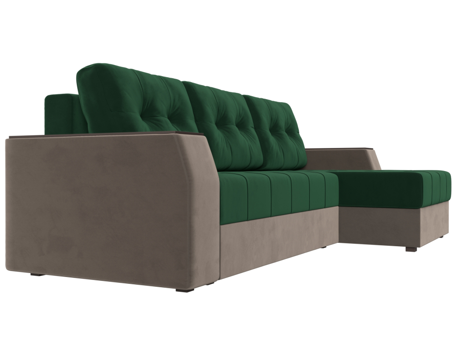 Диваны угловые в гостиную, Угловой диван Эмир БС правый угол, велюр