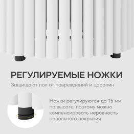 Стол круглый обеденный с белым металлическим подстольем TRUBIS Wood L 90