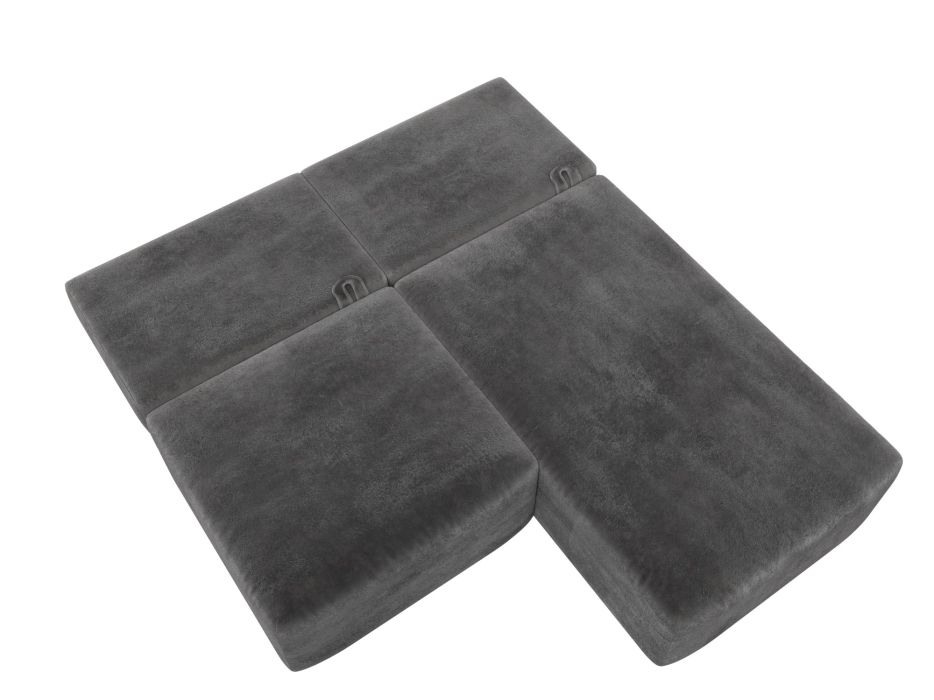 Диваны угловые в гостиную, Диван угловой модульный Лига-060 НПБ угол универсальный, велюр TOWER