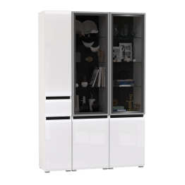 Горка для гостиной Сидней из шкаф-витрина 2 штуки и шкаф с ящиком 13.202