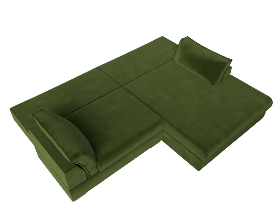 Диваны угловые в гостиную, Угловой диван Пекин угол правый, микровельвет