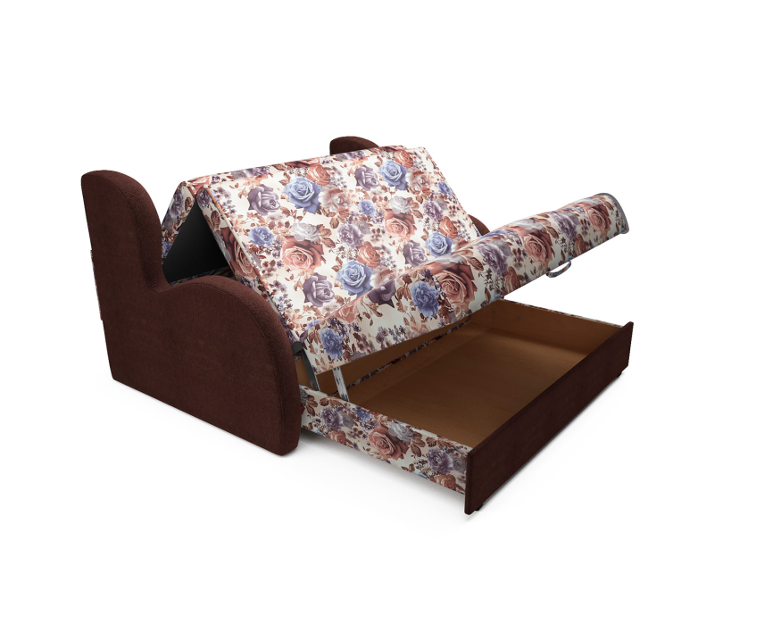 Диваны кровати со спальным местом, Диван прямой аккордеон Атлант 140 см (Цветы)