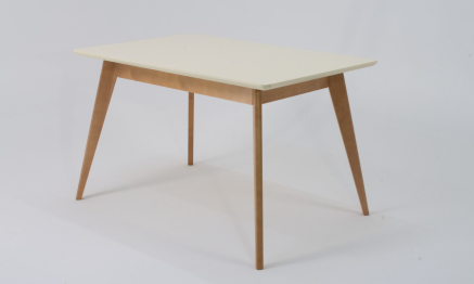 Стол Сканди 120 натур/слоновая кость со стульями Франк натур велюр коричневый