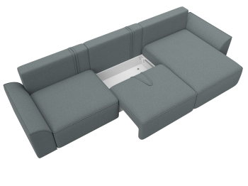 Диван угловой Лига-048 НПБ лонг, рогожка Амур