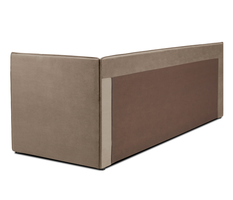 Мягкая кровать, Кровать тахта угловая Гамма с подъемным механизмом, микровелюр