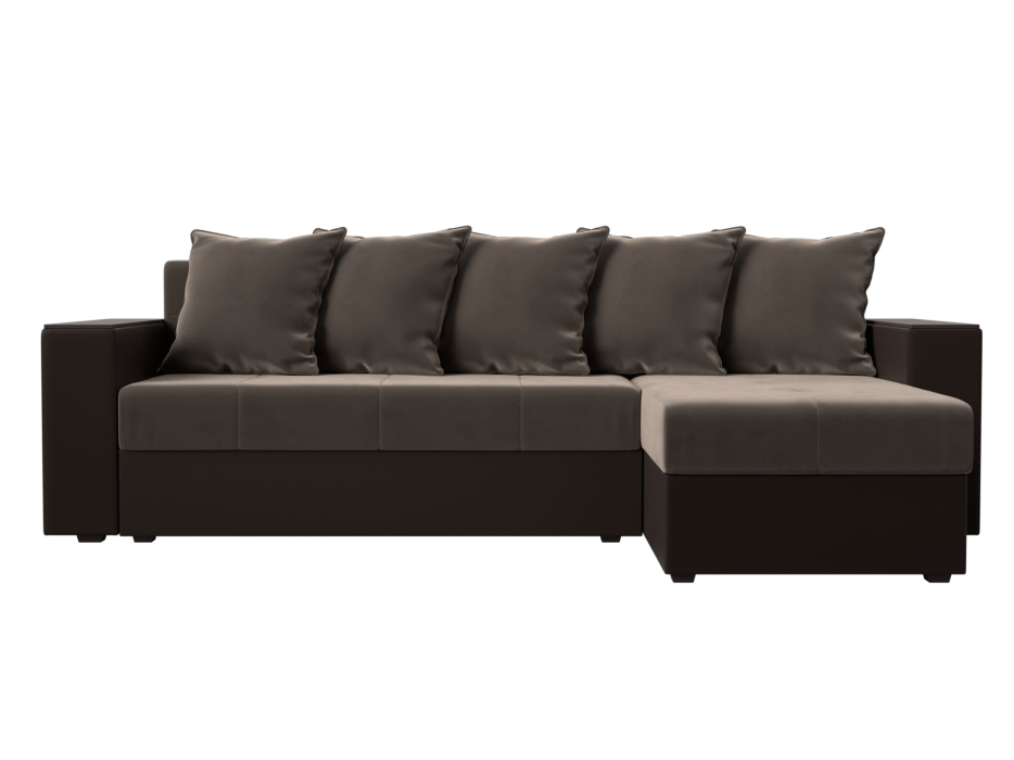 Диваны угловые в гостиную, Диван угловой Дубай Лайт угол универсальный, велюр/экокожа