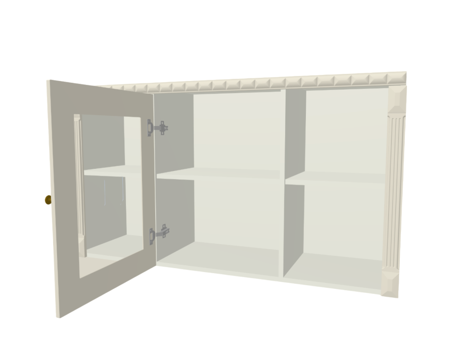 Настенные полки, Гостиная Деметра А-3 Антресоль  *без карниза