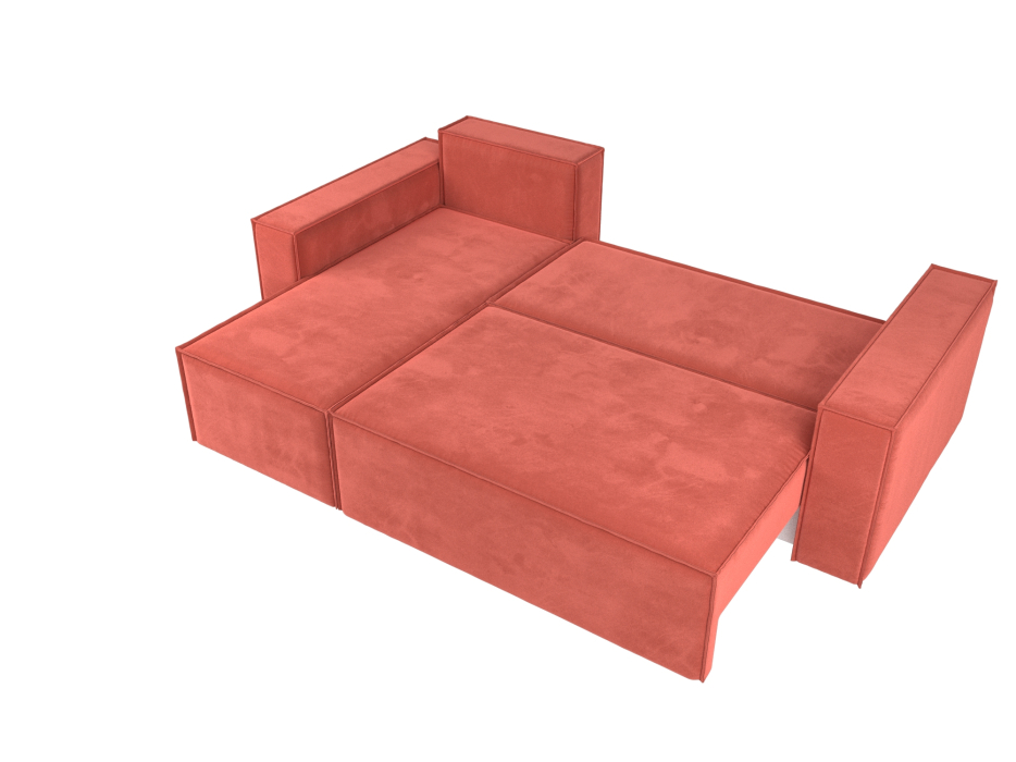 Диваны угловые в гостиную, Угловой диван Куба левый угол, микровельвет