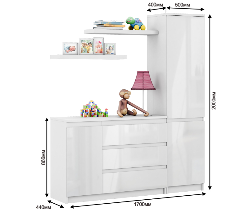 Стенки для гостиной, Комплект для гостиной Медея 2 (170 см)