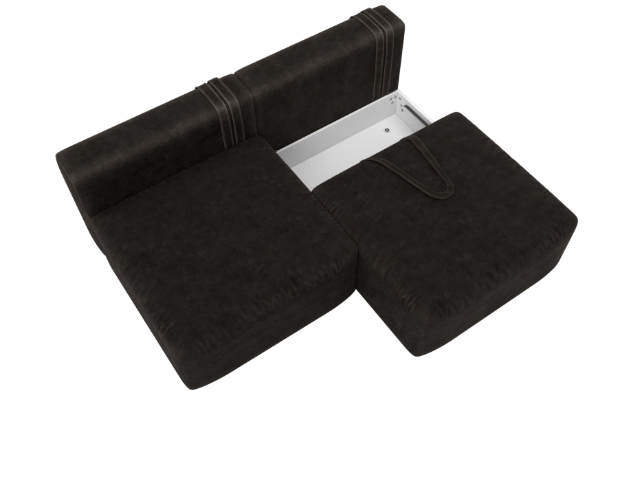 Диваны еврокнижки, Диван прямой модульный Лига-060 НПБ, велюр BRUT