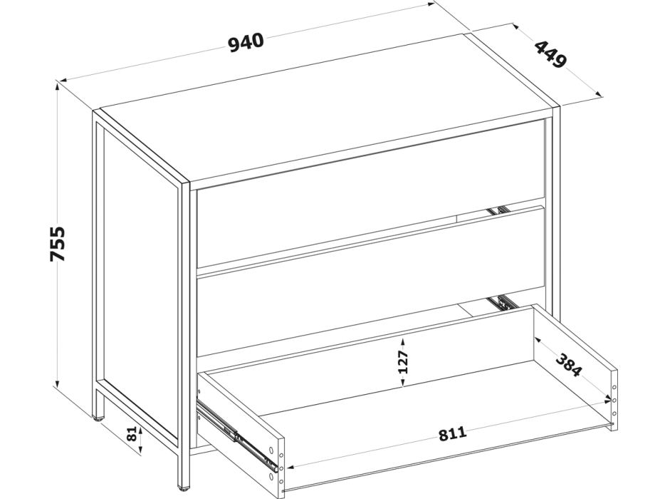 Комоды, Комод Сокол Т-401