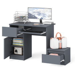 Стол компьютерный Мори МС-1 левый с тумбой