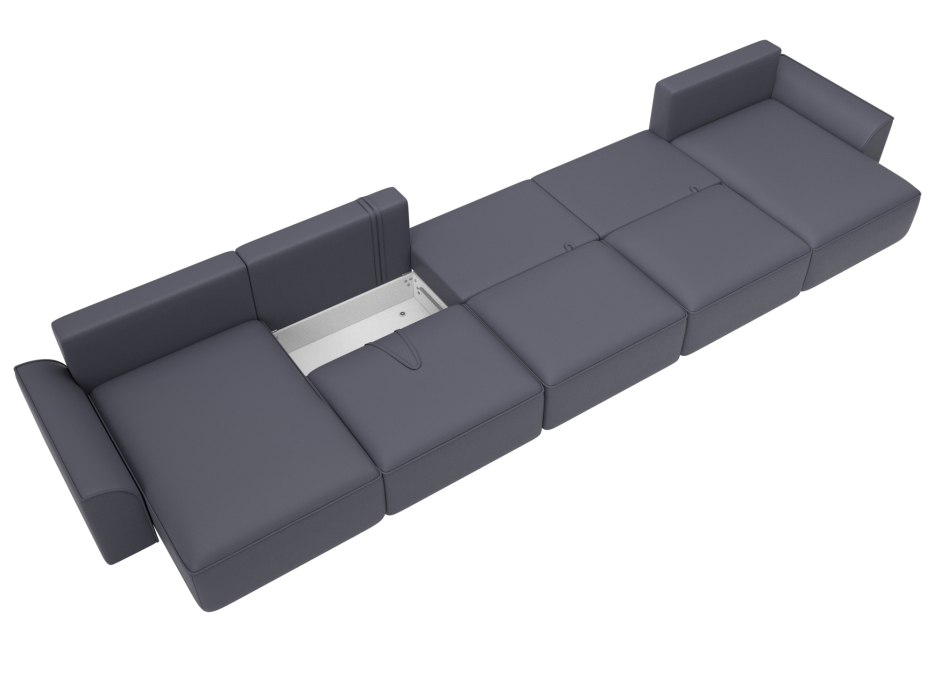 Диваны еврокнижки, Диван П-образный Лига-048 НПБ МегаЛонг, экокожа GRIFON