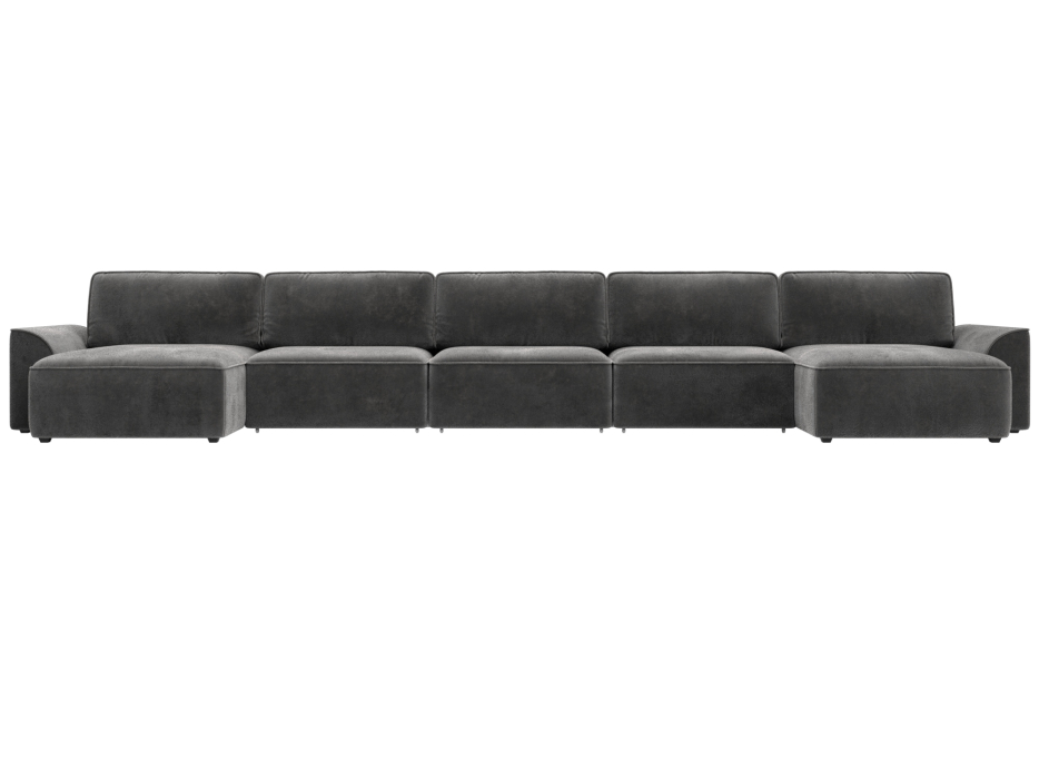 Диваны еврокнижки, Диван П-образный Лига-048 НПБ МегаЛонг, велюр TOWER