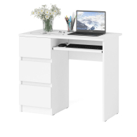 Детские столы, Стол компьютерный три ящика Мори МС-6 левый