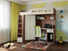 Кровати-чердаки, Кровать-чердак Астра 7 Дуб молочный